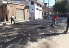 عملیات آسفالت بازارچه سیلاب در اول ملازینال توسط شهرداری منطقه ۱ تبریز