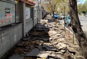 عملیات ساماندهی و بهسازی پیاده رو خیابان پاستور جدید