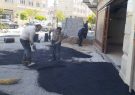 لکه گیری آسفالت و چاله زدایی خیابان باغشمال