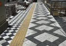 اجرای سنگفرش پیاده‌رو های کوچه تاریخی ارک