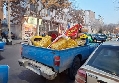 اجرای طرح ضربتی مقابله با سد معبر درخیابان های الهیه و ابوریحان