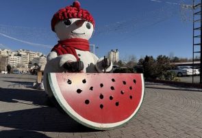 نصب المان‌های مخصوص شب چله در تفرجگاه "ائل‌گولی"